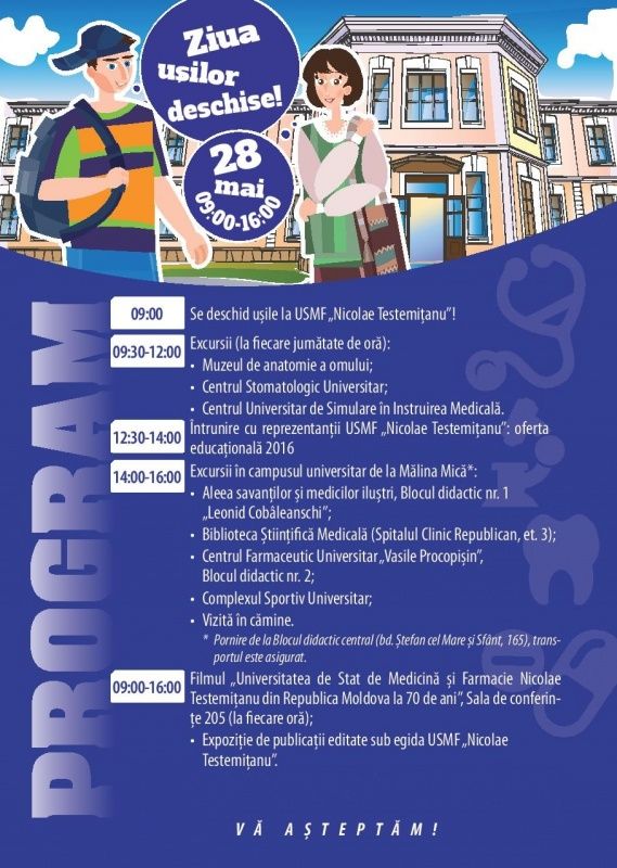 Ziua Uşilor Deschise la USMF „Nicolae Testemițanu” Ziua Uşilor Deschise la USMF „Nicolae Testemițanu”